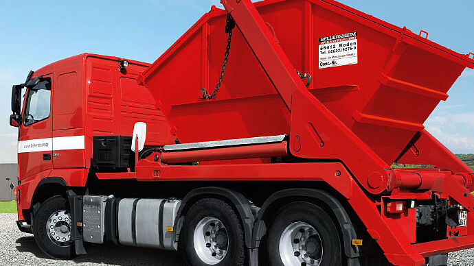 Kachel containershop Bellersheim Absetzkipper mit Container